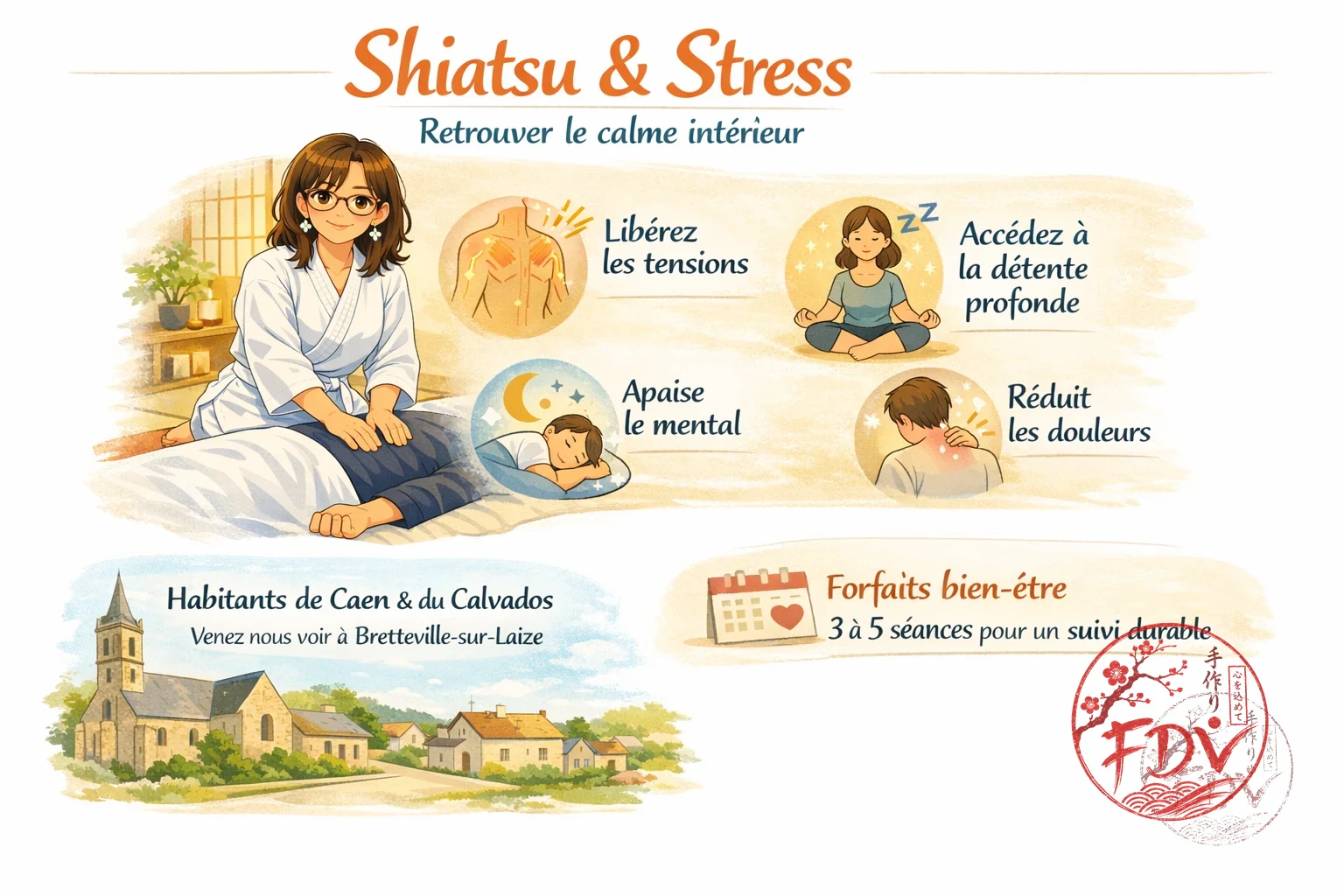 Bienfaits shiatsu – réduction du stress
